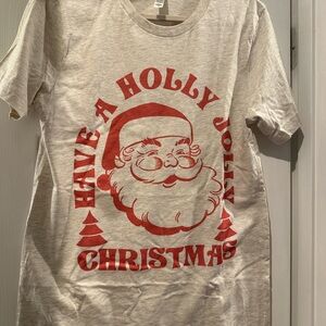 Bella Canvas HAVE A HOLLY JOLLY CHRISTMAS SANTA TEE-Medium